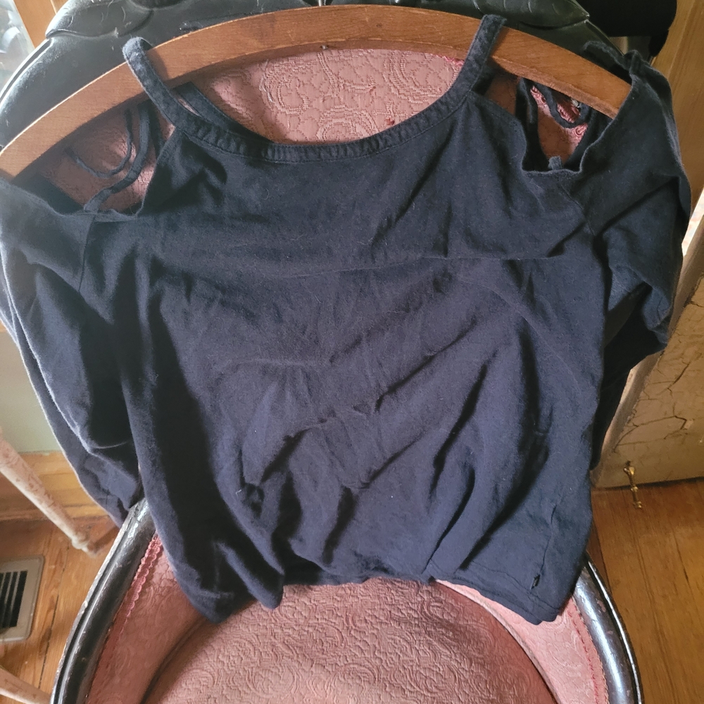 Source Unknown Black Long Sleeve Top